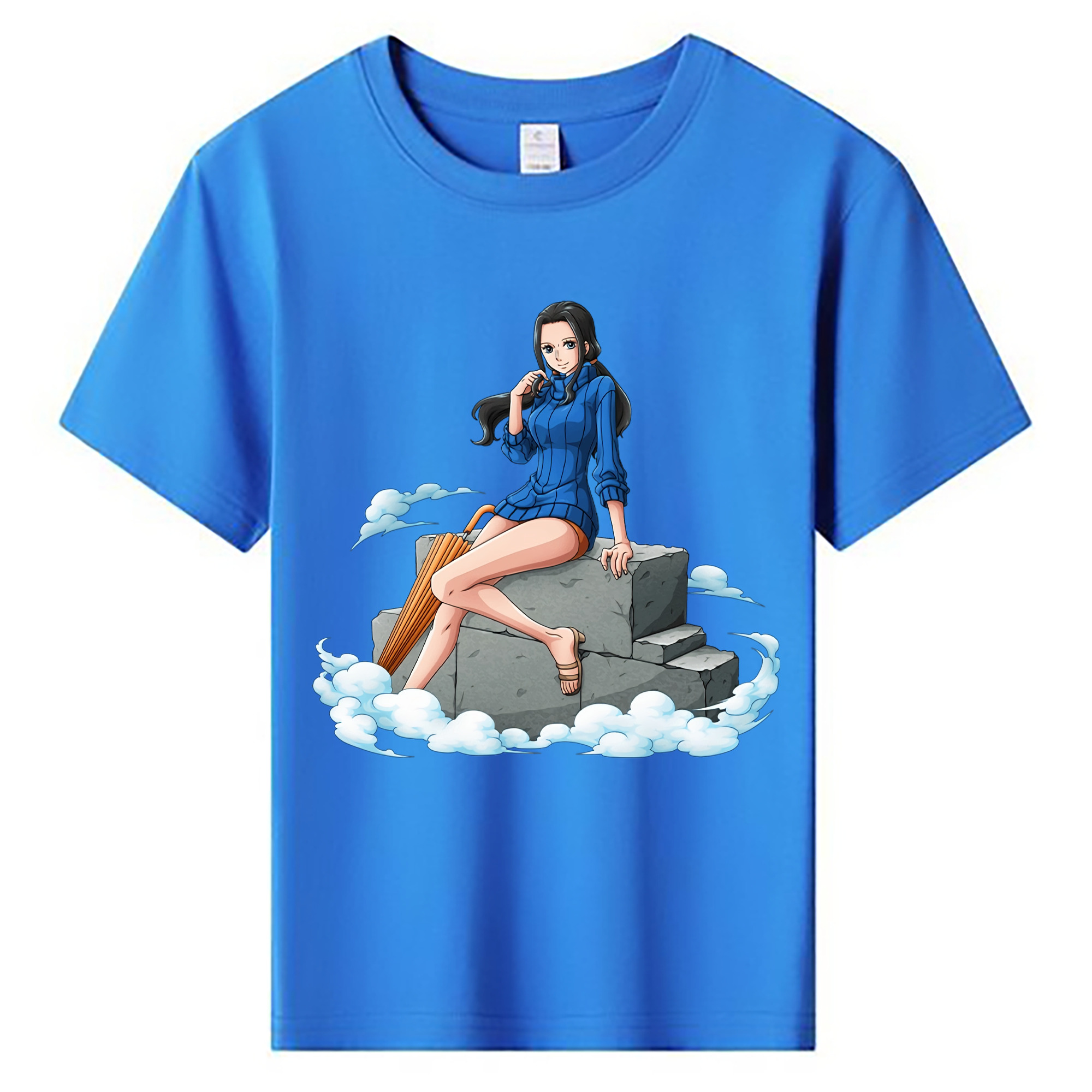 ワンピース ニコ・ロビン ONE PIECE Nico Robin 綿100％キッズTシャツ（フロントプリント）